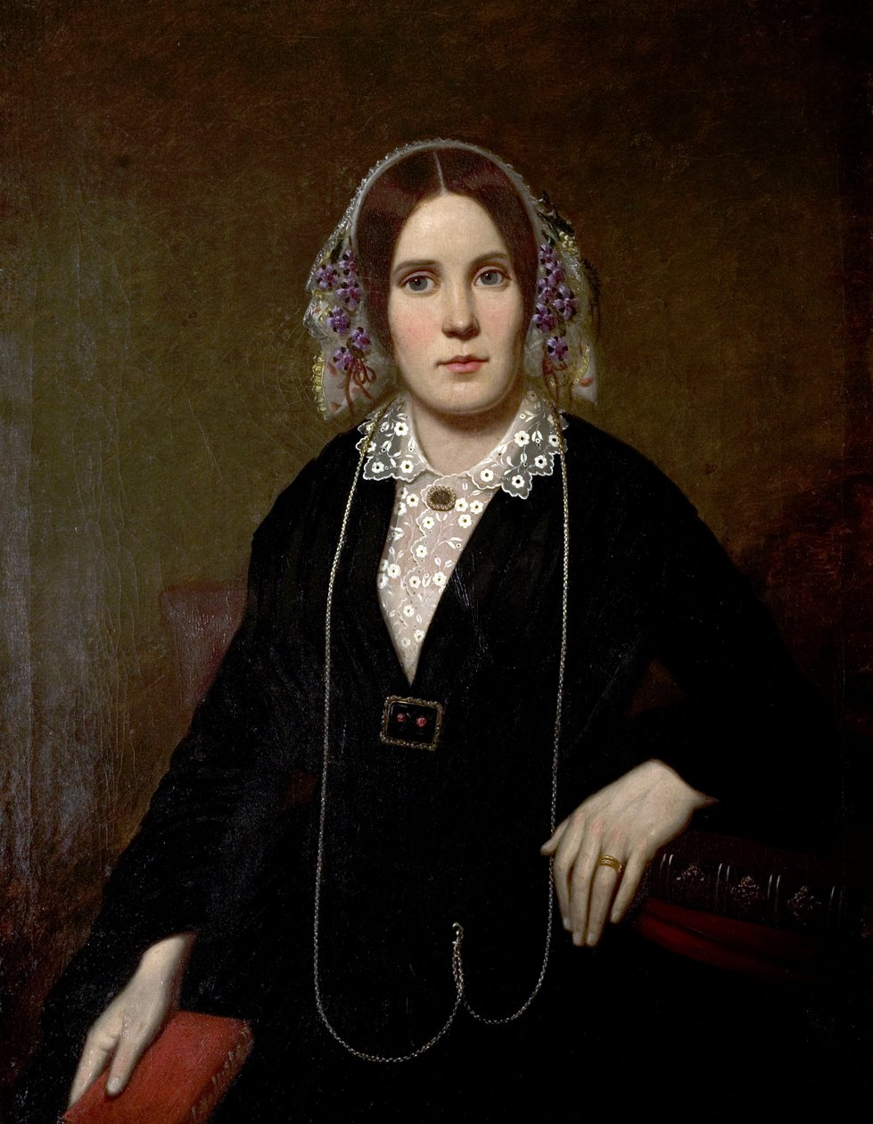 Retrato de una dama de la familia Worthington, c.1845-55 de Unknown