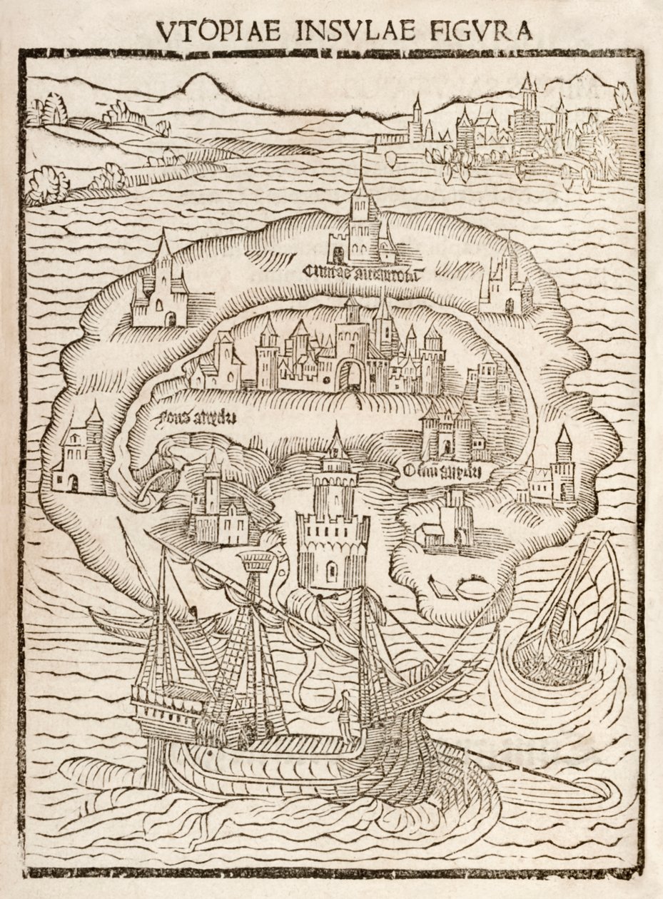 Figura de la isla de Utopía de Unknown