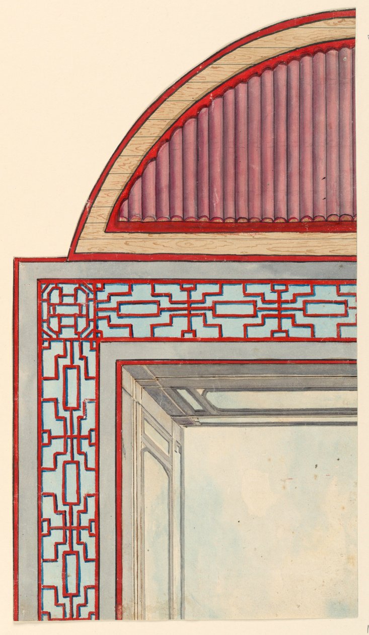Dibujo, decoración de techo, probablemente para el Conservatorio/Sala de Música, 1802 o antes de Unknown