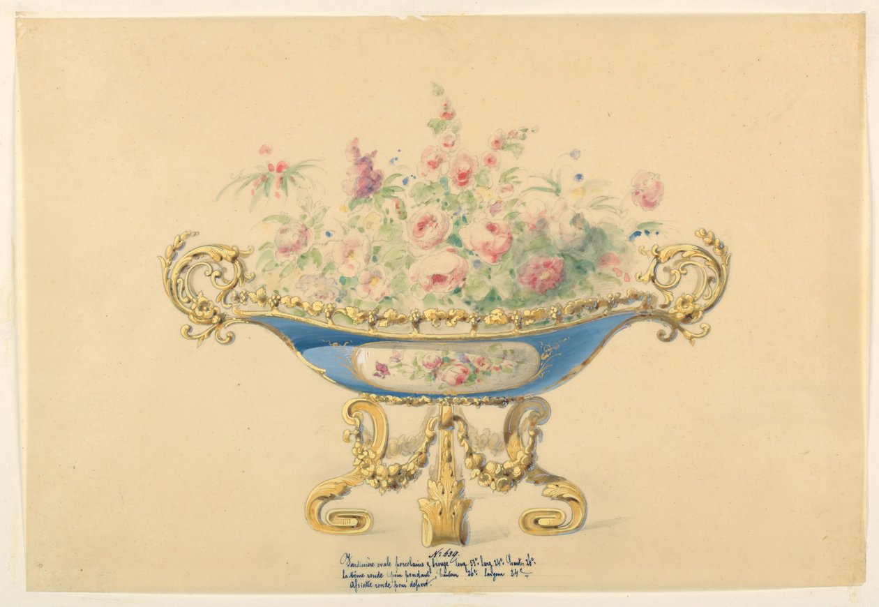 Diseño para una jardinera, ca. 1855 de Unknown