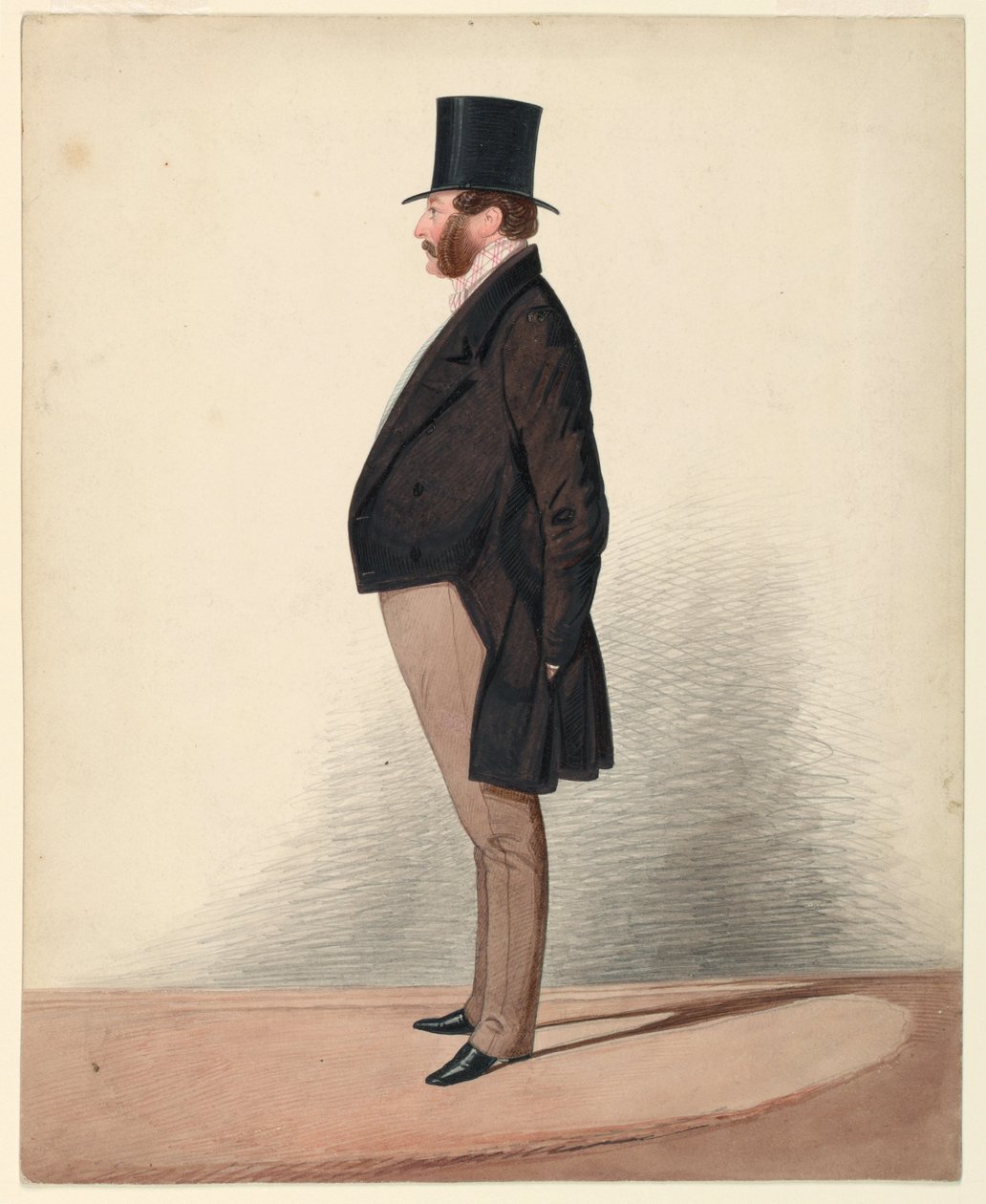 Dibujo, Retrato de hombre no identificado, 1870-80 de Unknown