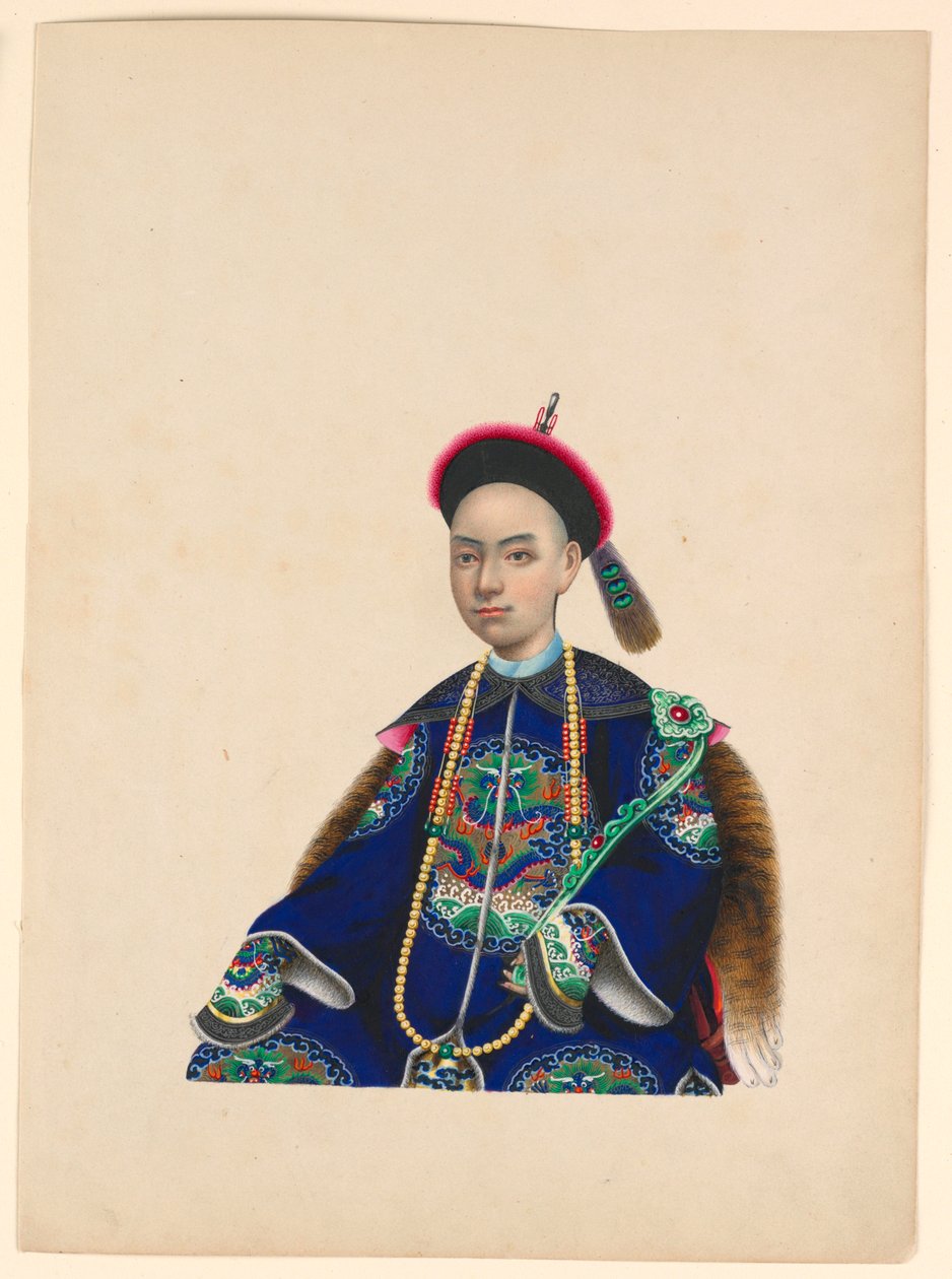 Miniatura, Retrato de hombre sentado, ca. 1820-60 de Unknown