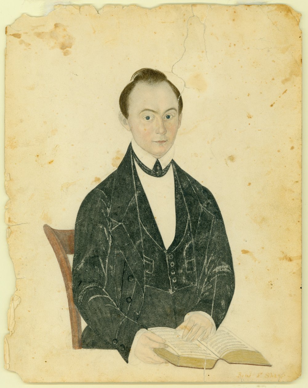 Retrato en acuarela del Dr. Benjamin F. Sharp de Unknown