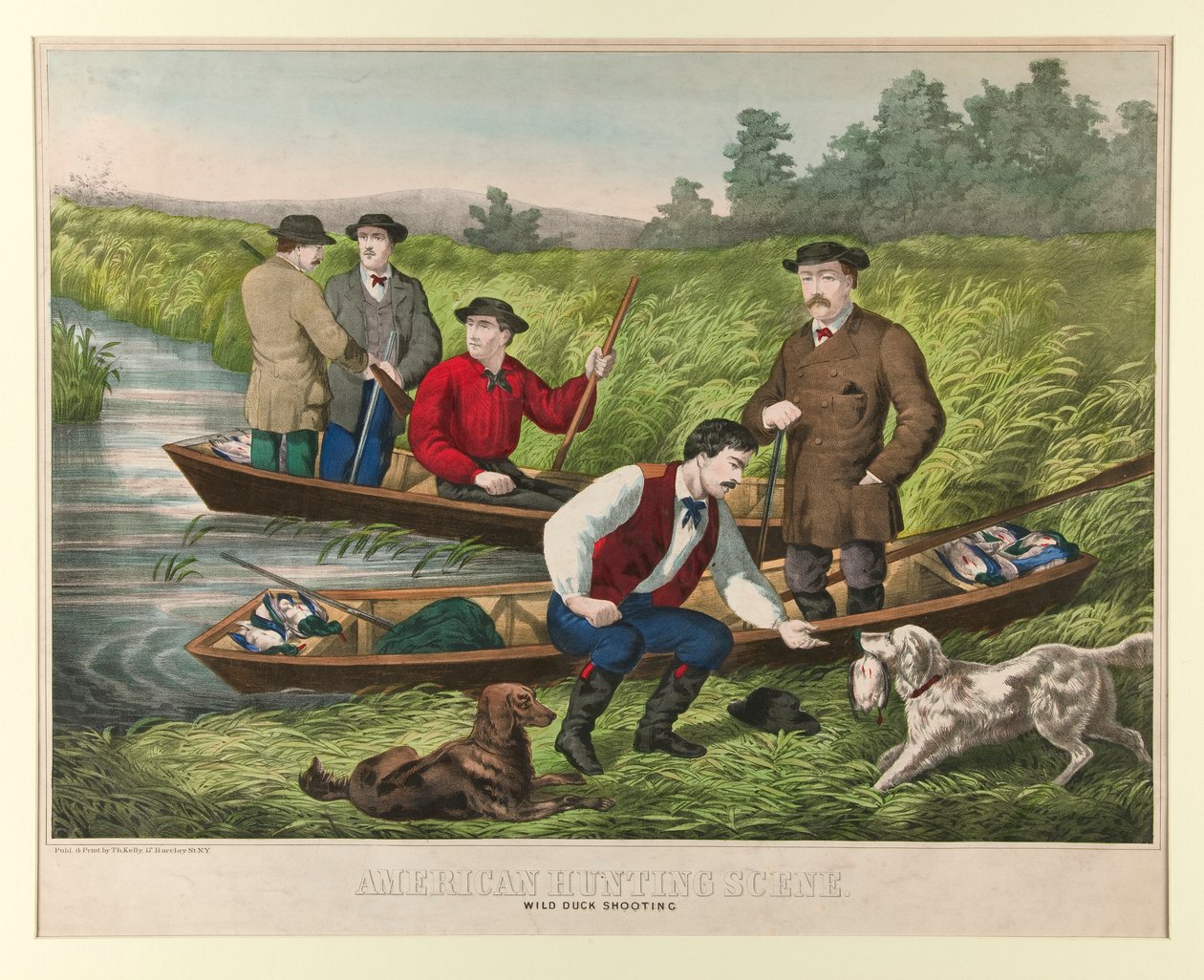 Escena de caza americana de Unknown