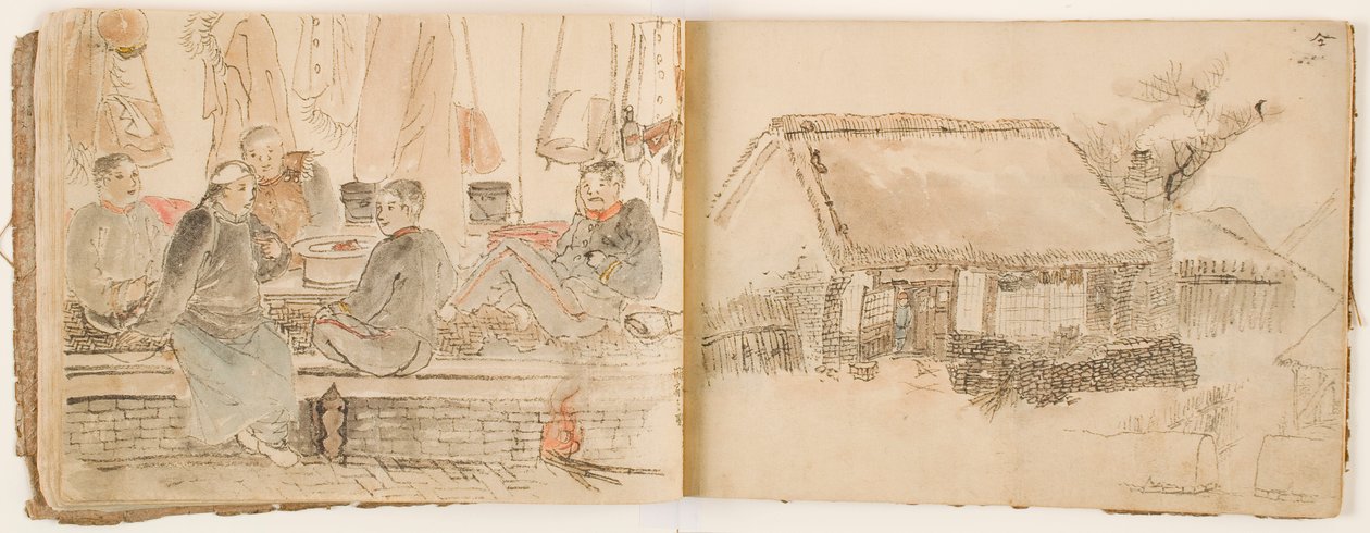 Cuaderno de bocetos del artista de la guerra ruso-japonesa de Unknown