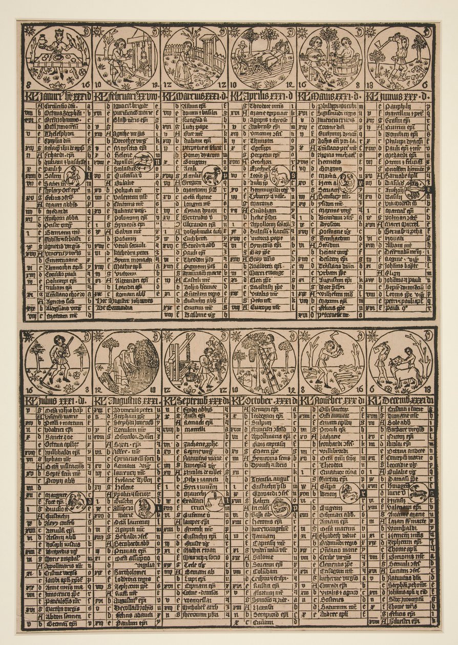 Calendario de Johann von Gemund de Unknown