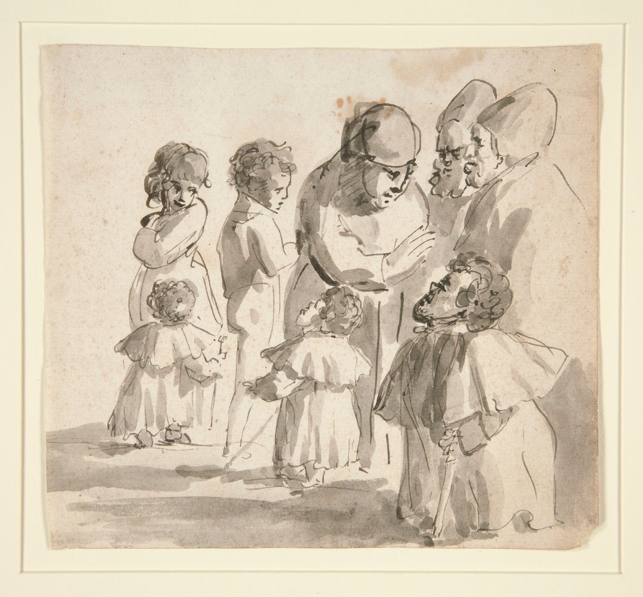 caricatura con enanos de Unknown