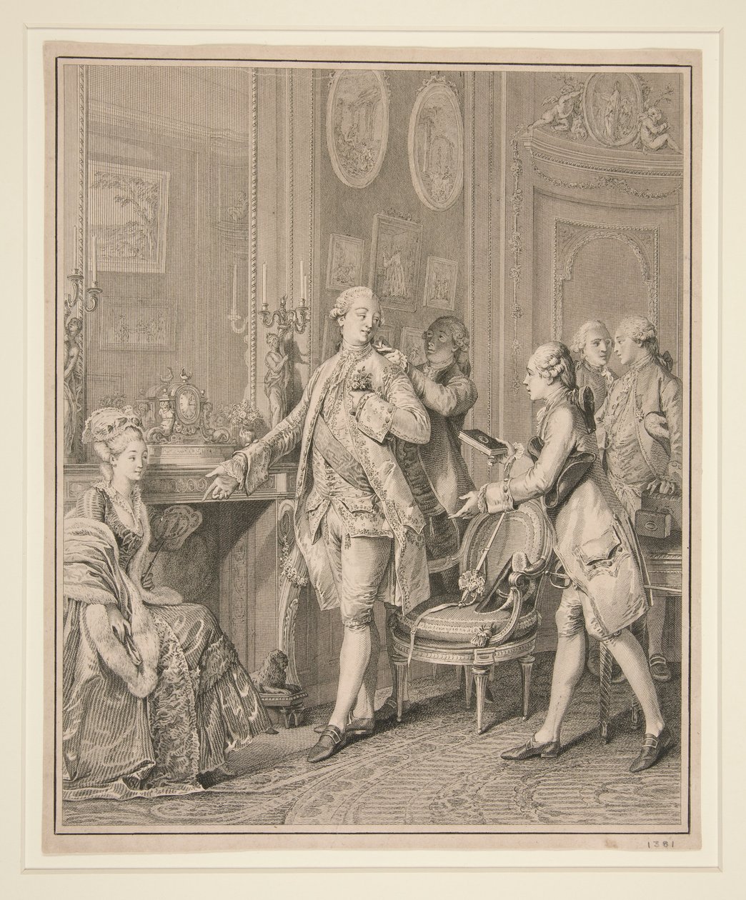 Escena de salón (Preparación para una ceremonia) de Unknown