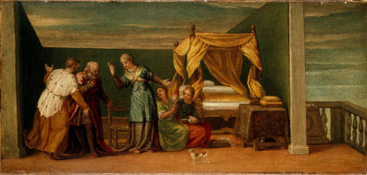 Judith recibiendo a los ancianos de Betulia, siglo XVI de Unknown