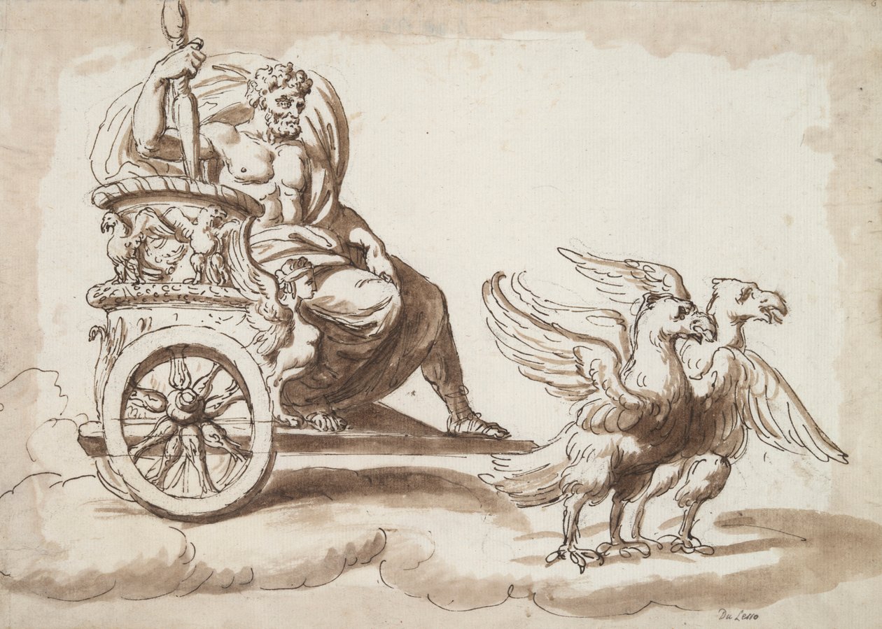 Júpiter en un carro tirado por águilas de Unknown