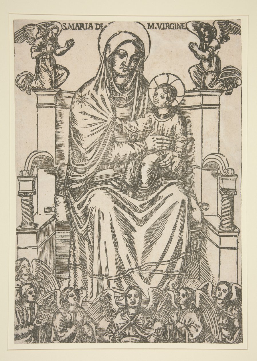 Madonna y la niña entronizada de Unknown