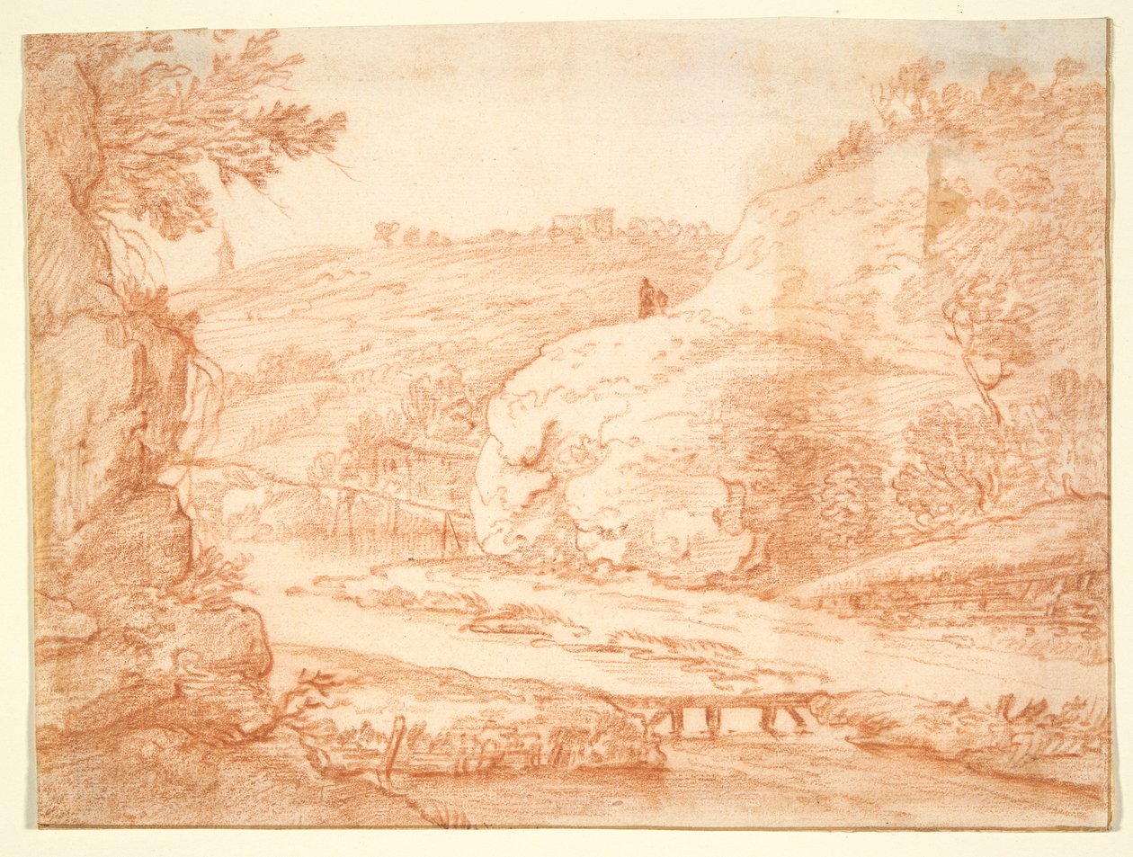 Paisaje montañoso con corriente de Unknown