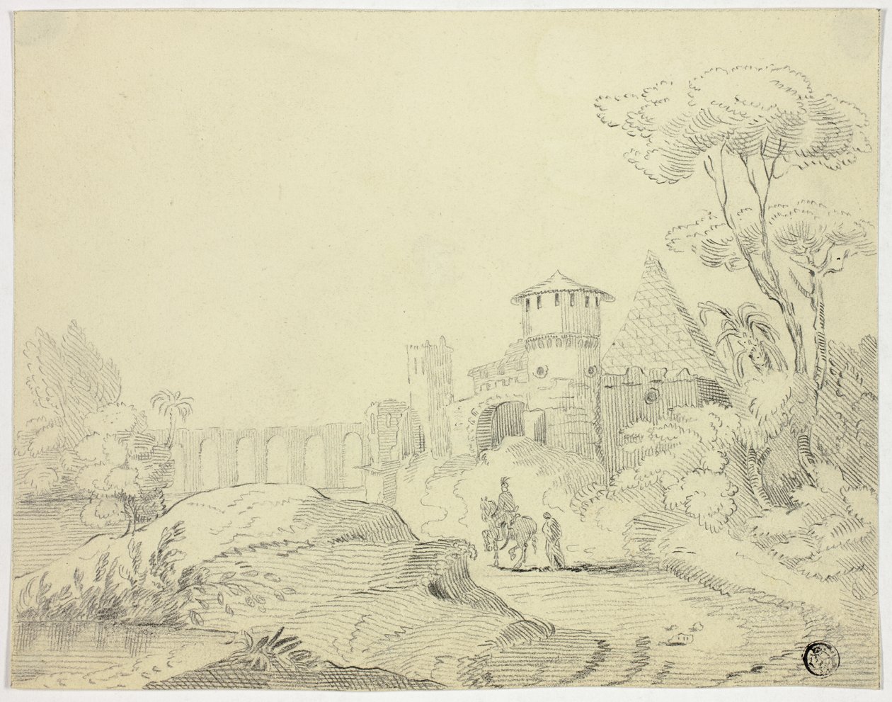 Exterior de Porta Metella, Roma de Unknown