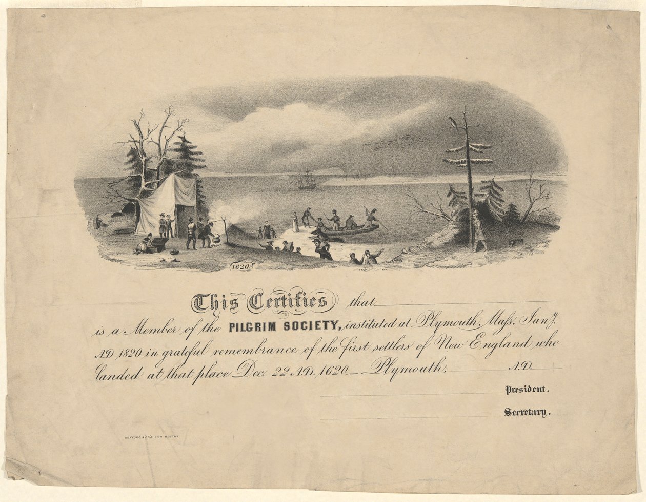Certificado de la Sociedad de Peregrinos de Unknown