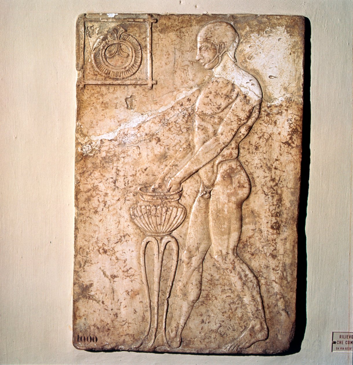 Relieve votivo romano de atleta del período republicano, Roma, siglo II a.C. de Unknown