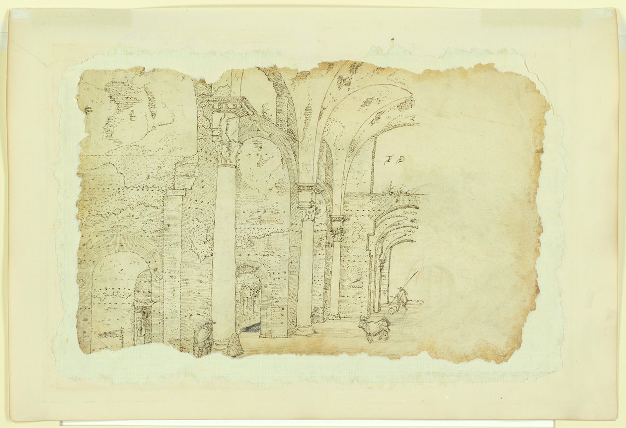 Ruinas de los Términos de Diocleciano (anverso); Otra vista del mismo tema (verso) de Unknown