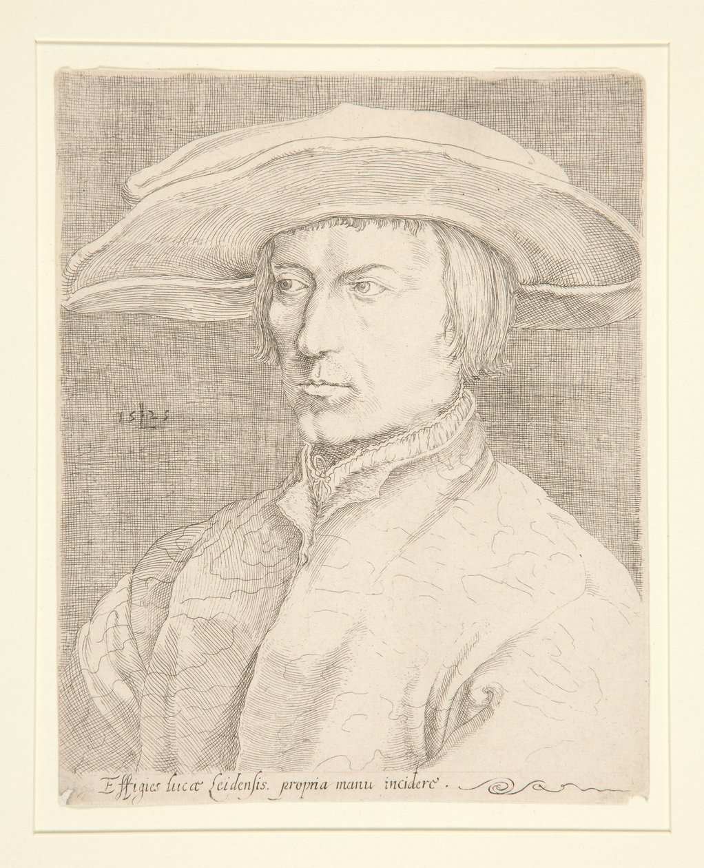 Autorretrato del artista, 1525 [Retrato de un hombre, llamado Lucas van Leyden, autorretrato] de Unknown
