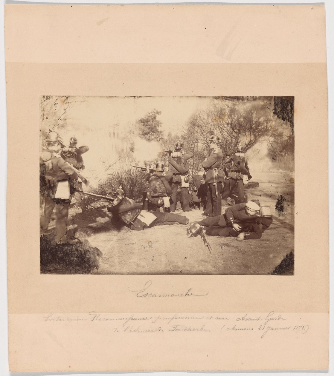 Escaramuza entre una unidad de reconocimiento prusiana y tropas de vanguardia del ejército de Faidherbe (Amiens, 21 de enero de 1871). de Unknown