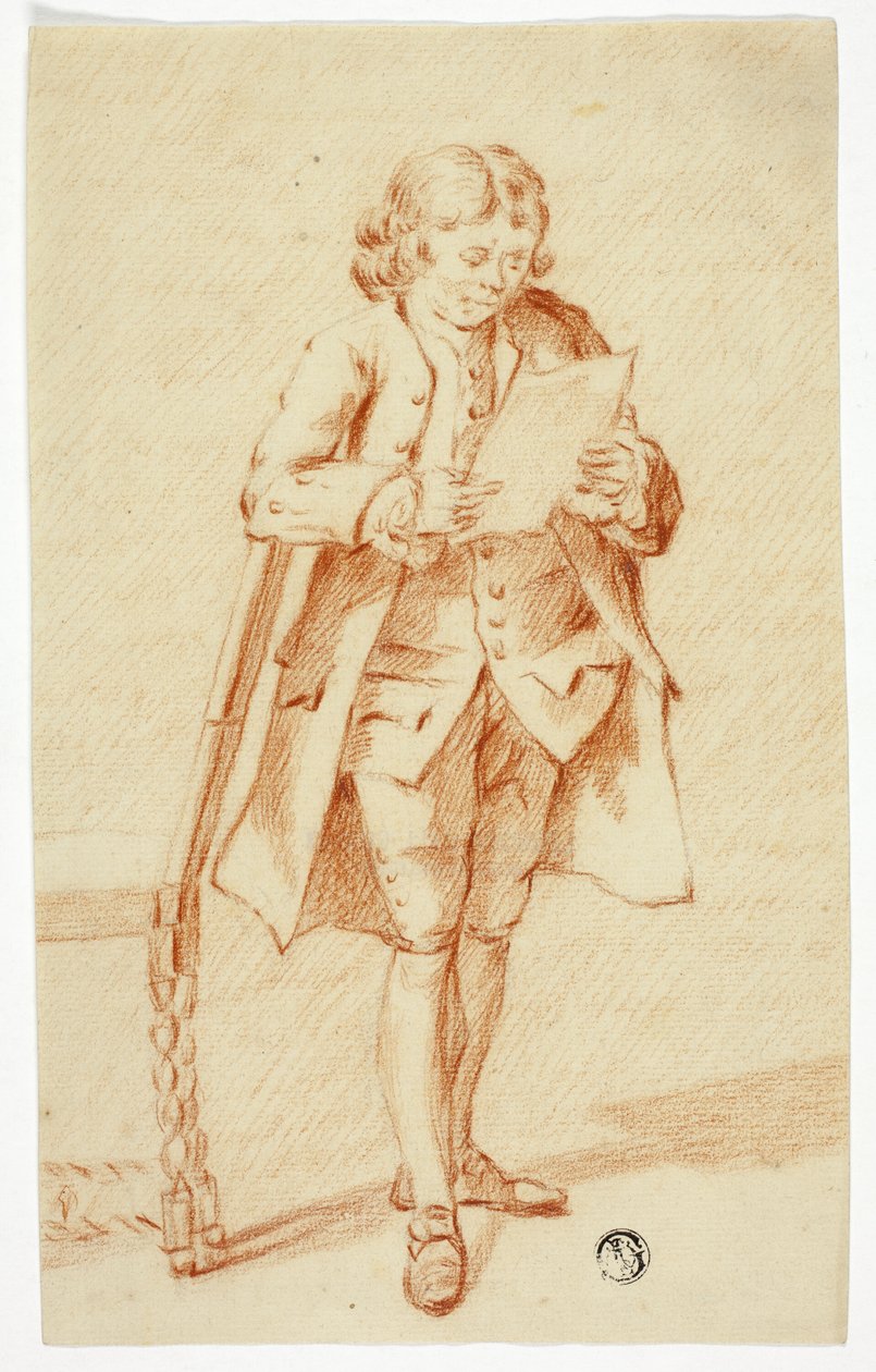 Hombre de Pie Leyendo una Carta de Unknown