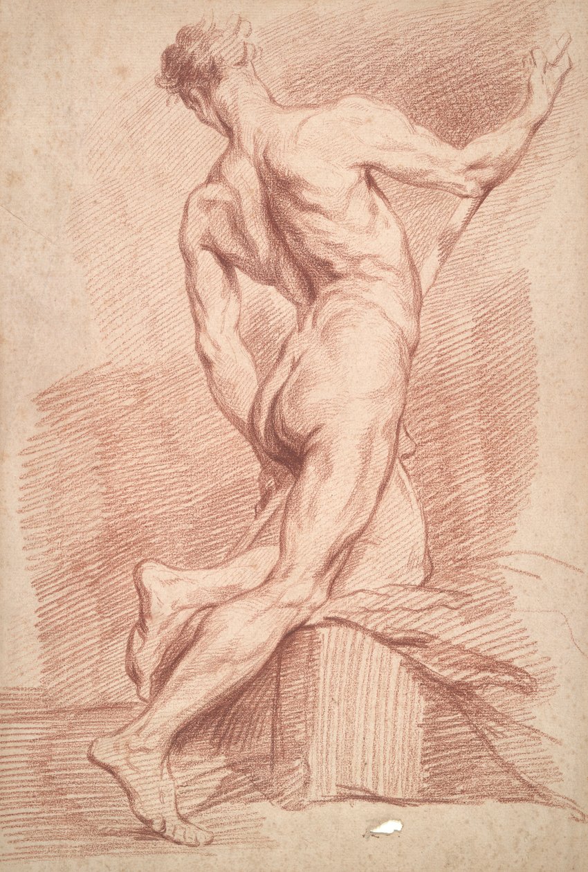 estudio de desnudo masculino de Unknown