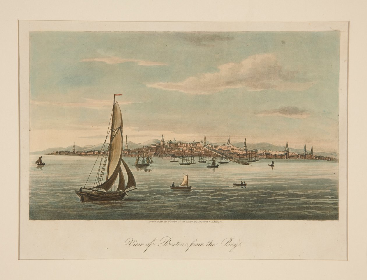 Vista de Boston desde la bahía de Unknown