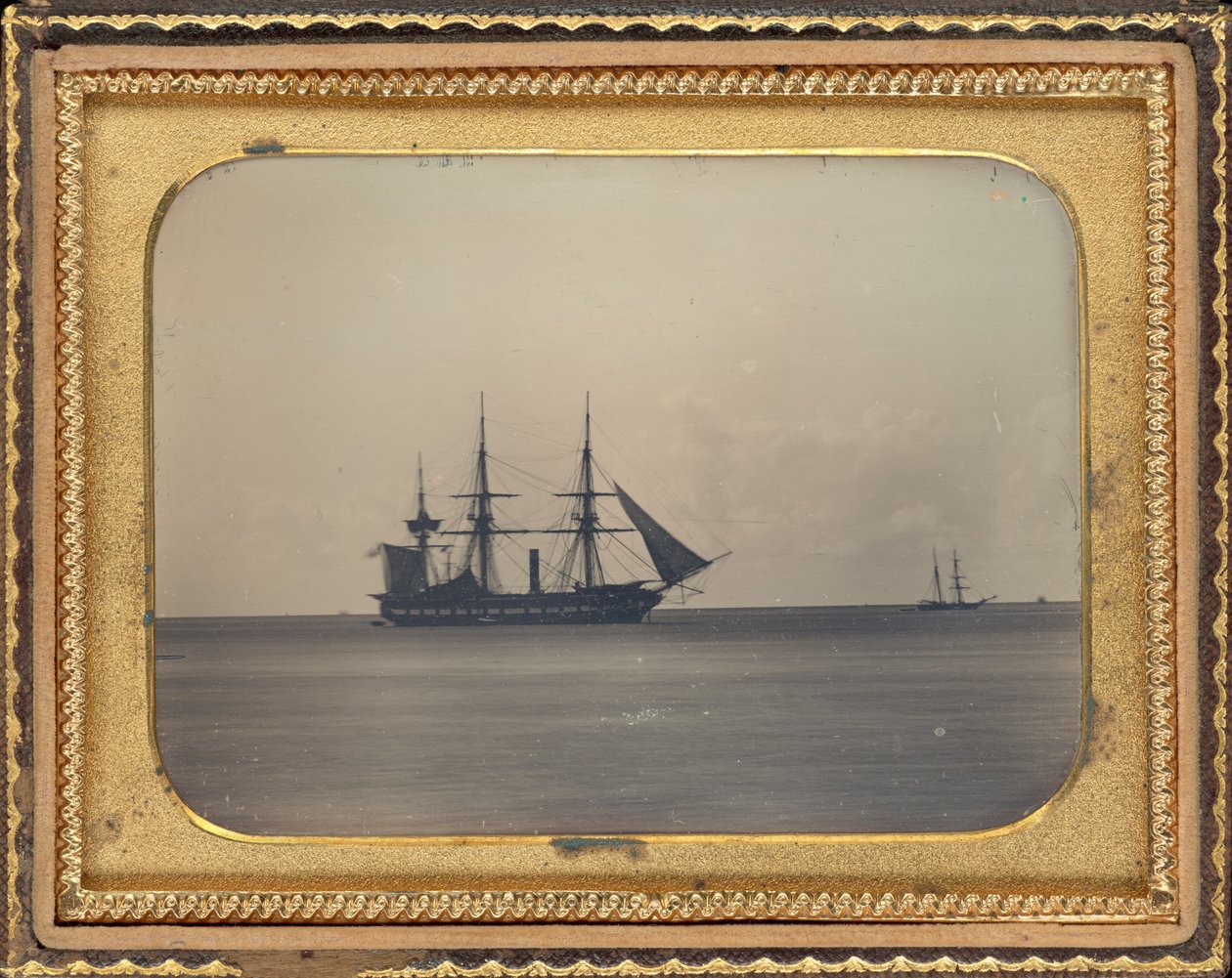 H.M.S. Dauntless Anclado en la Bahía de Carlisle, Barbados de Unknown 19th Century