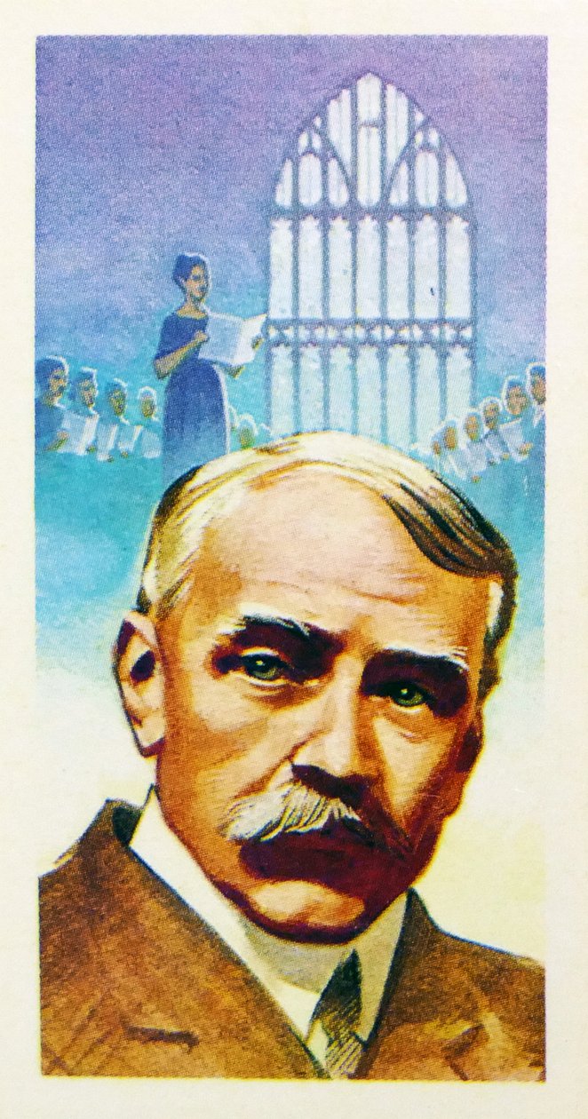 1969 Brooke Bond tarjeta de té para coleccionistas : Sir Edward Elgar (impresión) de Unknown artist