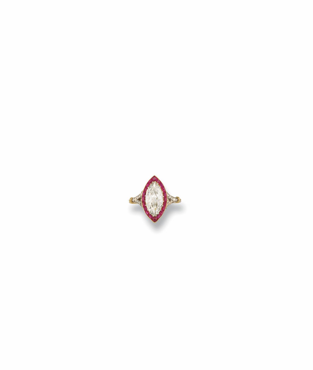 Un anillo de diamantes y rubíes de la Belle Époque, c.1893 de Unknown artist