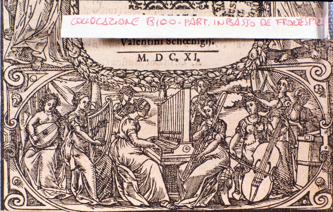 Un concierto (detalle). Portada de Compendium of music de Adam Gumpeltzhaimer de Unknown artist
