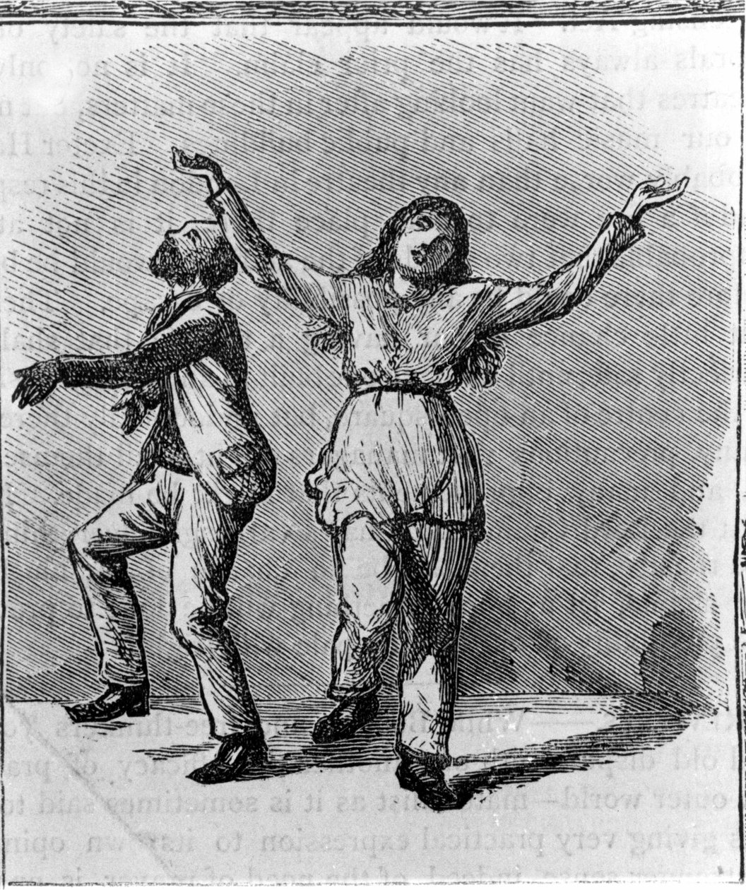 Una pareja de Shakers bailando de Unknown artist