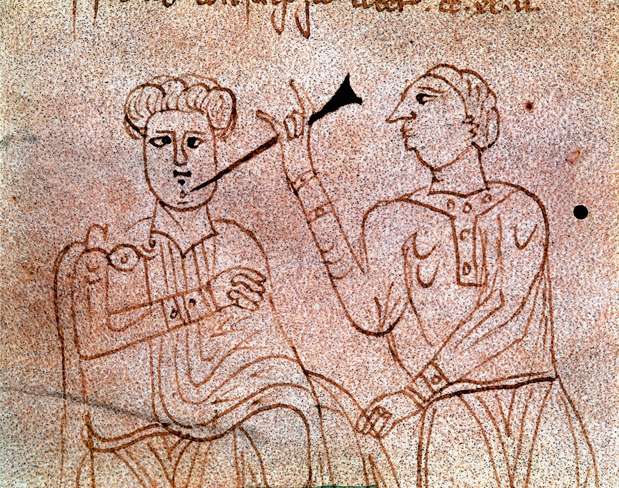Un cirujano dental opera a un paciente en miniatura del manuscrito "De surgia". Siglo XIII Venecia, Biblioteca Marciana de Unknown artist