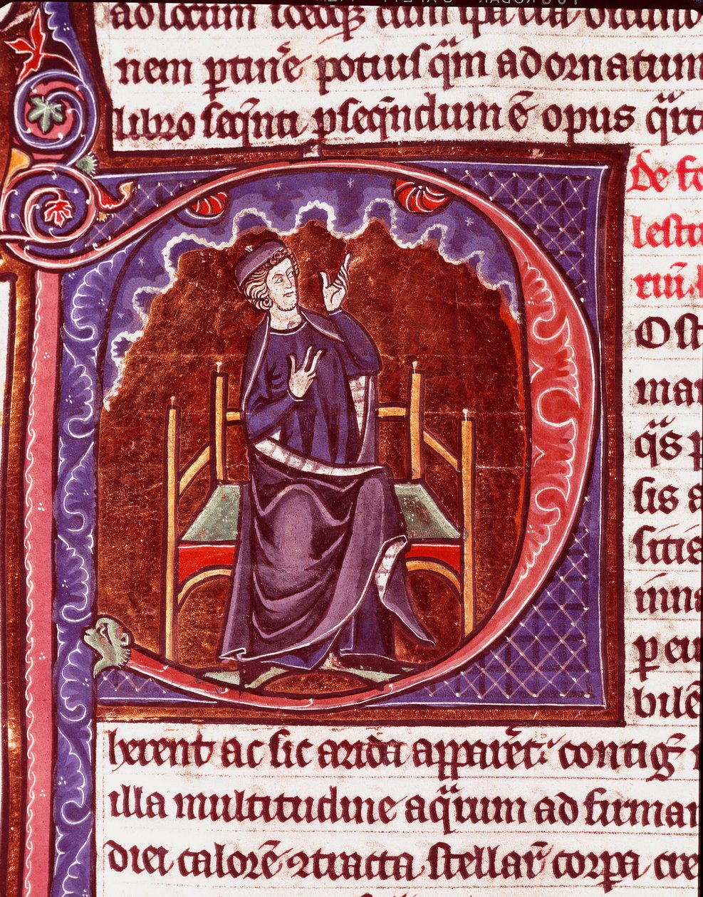 Un monje haciendo cuentas. Miniatura del manuscrito “Speculum historiale” de Vincent de Beauvais (1184/94-1264) Siglo XIII Laon, biblioteca municipal de Unknown artist