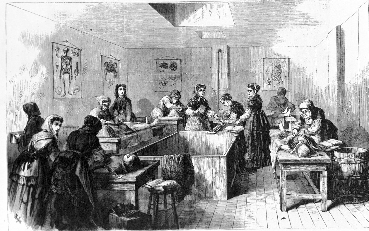 Una morgue en los Estados Unidos en 1890 de Unknown artist