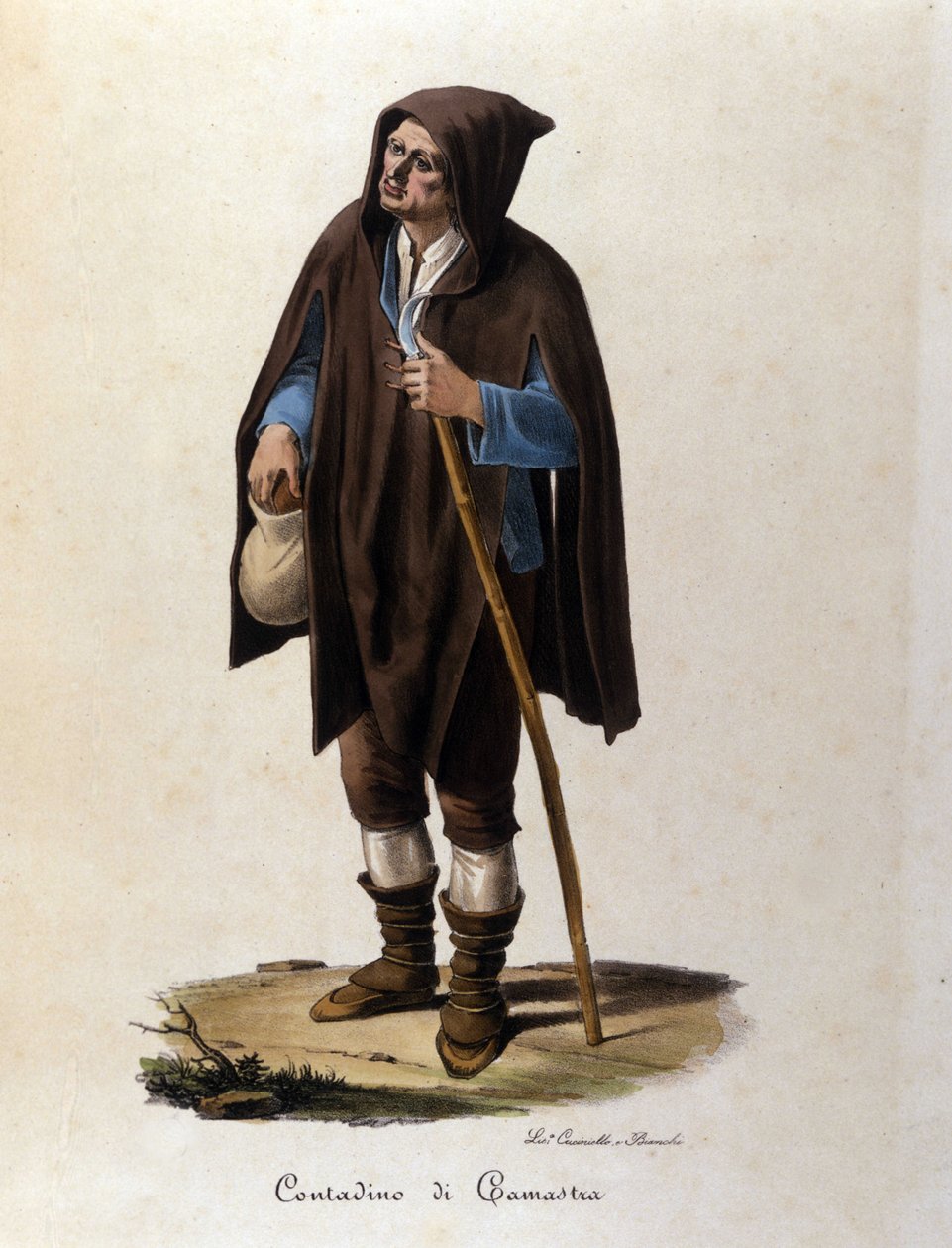 Un campesino de la región de Camastra en Sicilia de Unknown artist