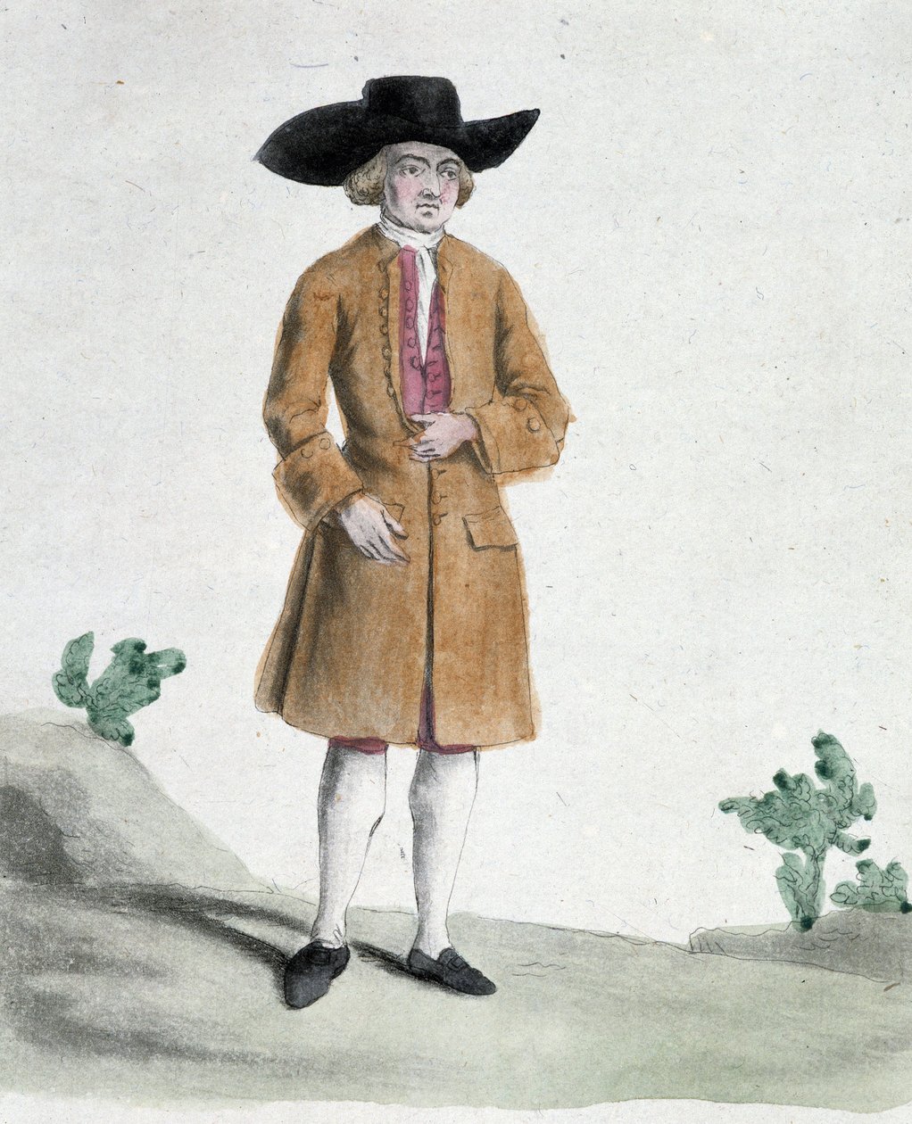 Un cuáquero - dibujo, principios del siglo XIX de Unknown artist