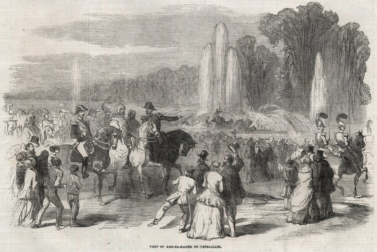 Abd al Qadir (1808-1883), luchador por la libertad argelino, con el ministro de guerra Alphonse Henri d