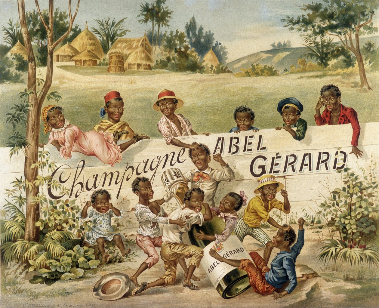 Cartel publicitario para Champagne Abel Gérard, finales del siglo XIX de Unknown artist