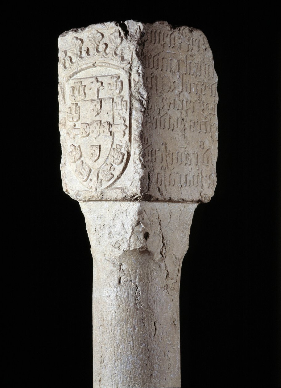 Arte africano: detalle de un pilar de posesión conocido como San Agustín erigido por el explorador portugués Diogo Cao en el sur de Angola. 1486. Lisboa, Museo Nacional de Arte Antiguo de Unknown artist