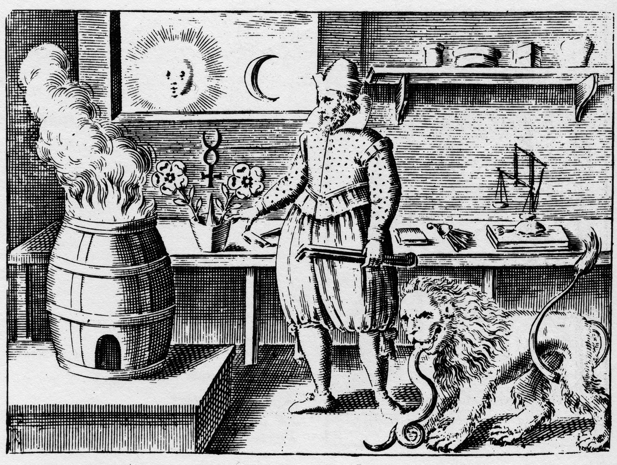 Alquimia - La llama - Grabado de 1659 en “L