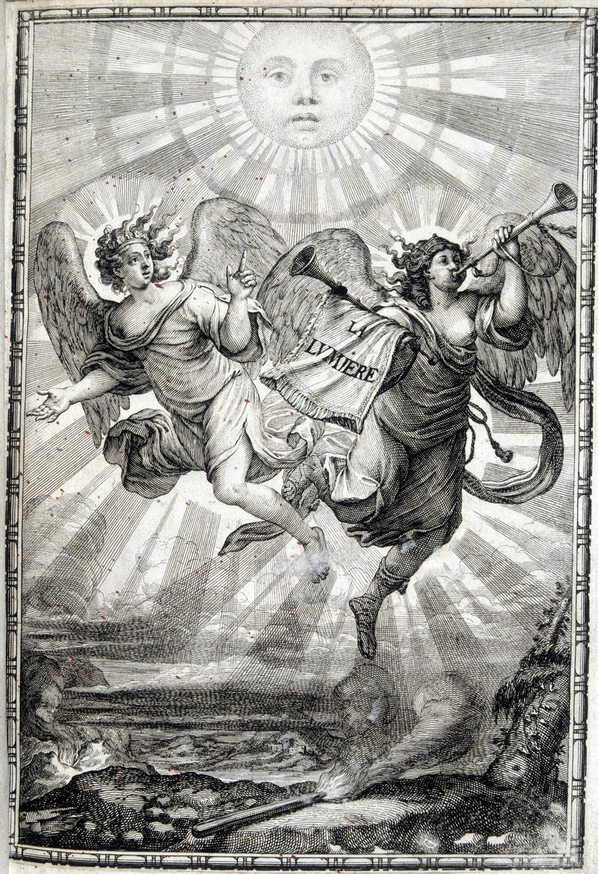 Figura alegórica de la Luz - La Luz a Monseñor el eminente Cardenal Jules Mazarin (Giulio Raimondo Mazzarino o Mazarino) (1602-1661) de Unknown artist
