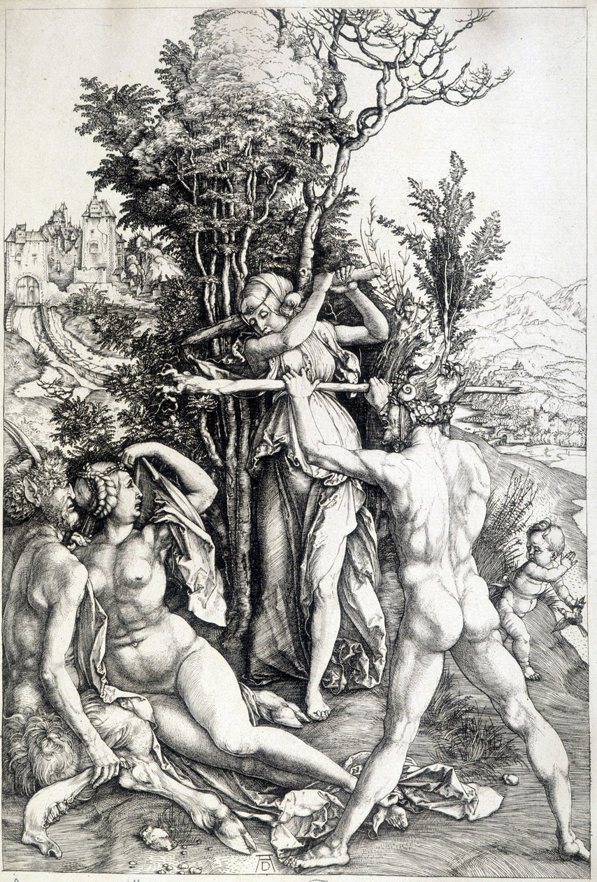 Figura alegórica de los celos - grabado del siglo XVI de Unknown artist
