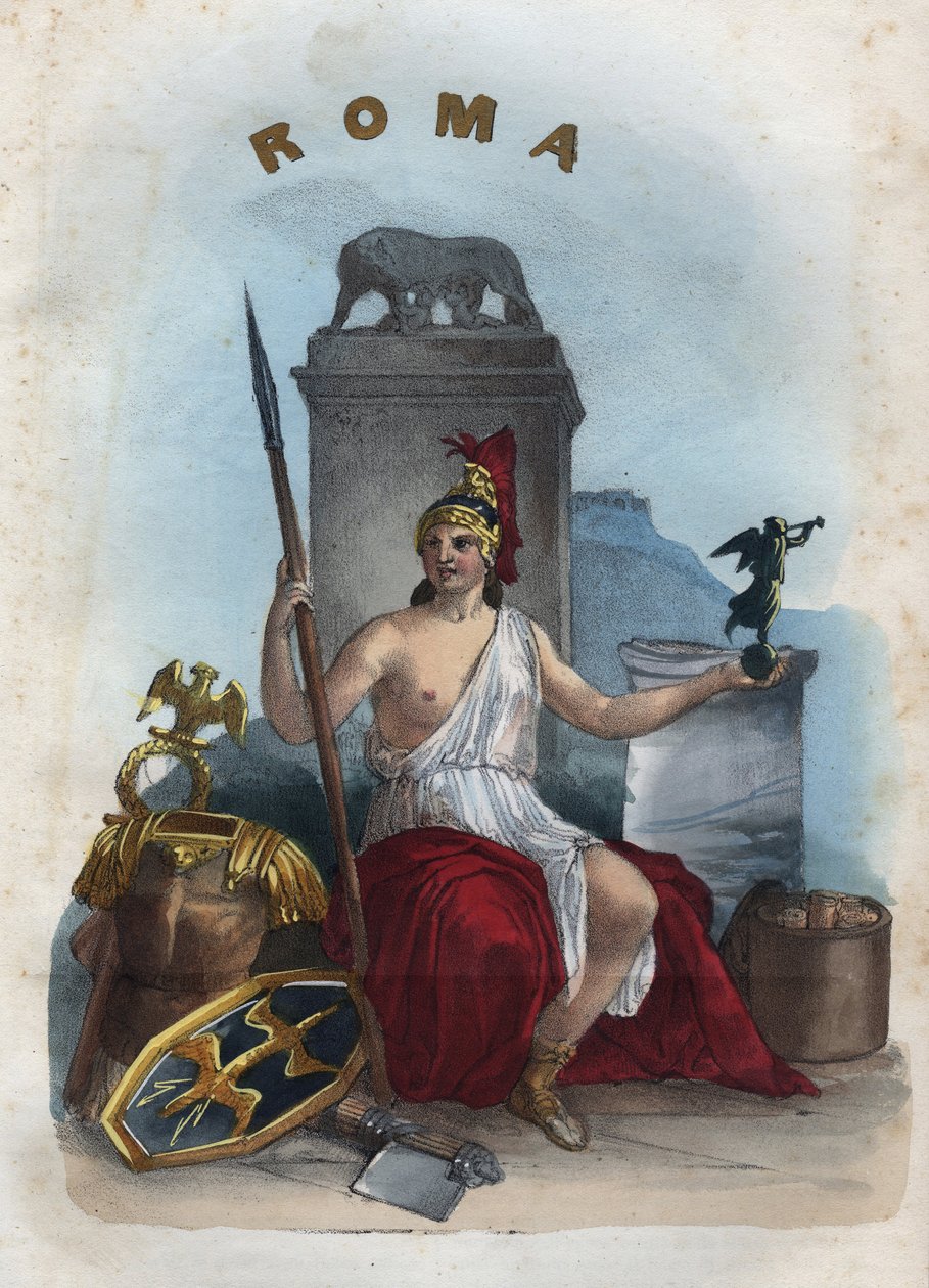 Alegoría de Roma - grabado de “Usi e Costumi di Tutti i Popoli dell