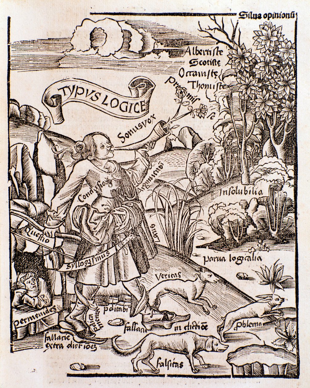Alegoría de la lógica de Margarita philosophica de Gregor Reisch (1508) de Unknown artist