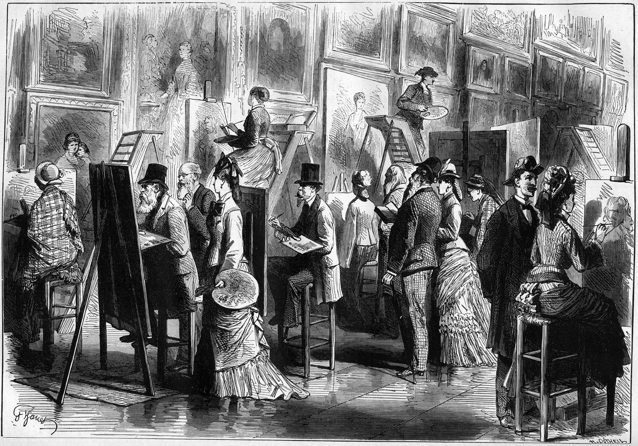 Pintores aficionados en el Museo del Louvre de Unknown artist