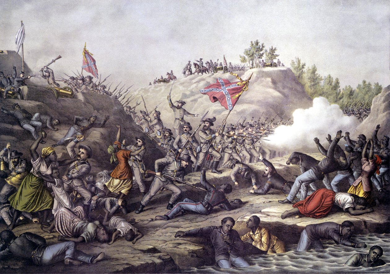 Guerra Civil Americana (1861 - 1865): Batalla de Fort Pillow, Tennessee, 12 de abril de Unknown artist