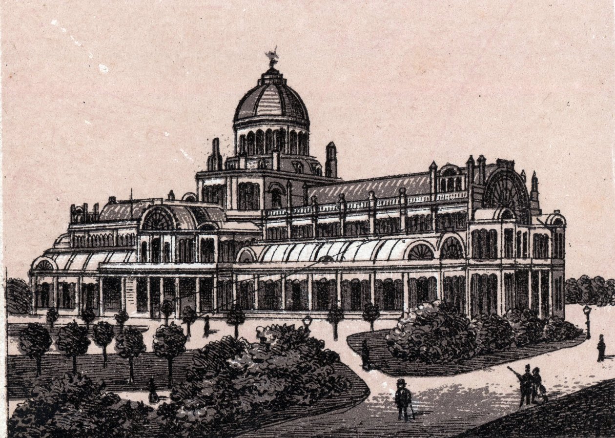 Ámsterdam, Holanda: vista del Palacio del Pueblo. en “El mundo ilustrado 168 vistas” Sin fecha (finales del siglo XIX) de Unknown artist