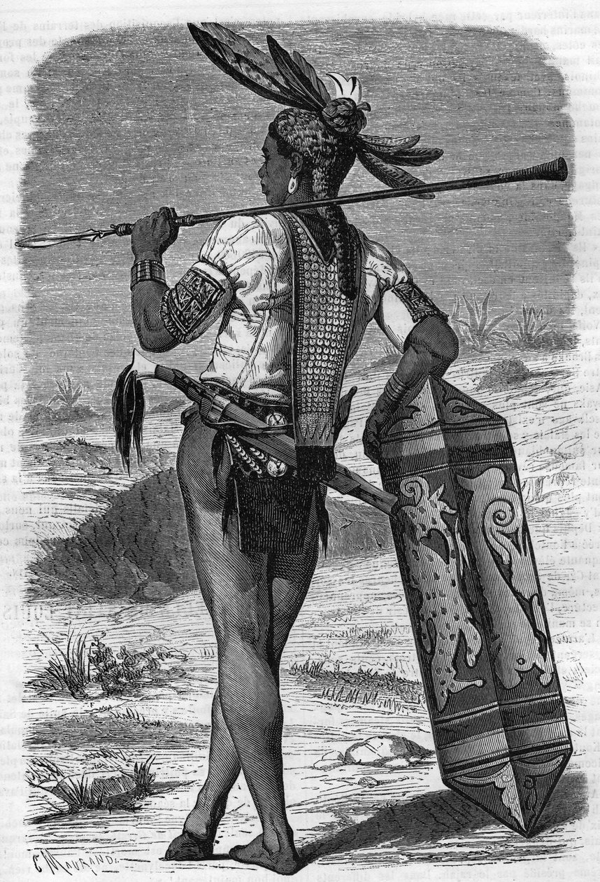 Un indígena Dayak residente de Sarawak, Malasia en el siglo XIX en el "Diario de la Juventud" de 1888 de Unknown artist