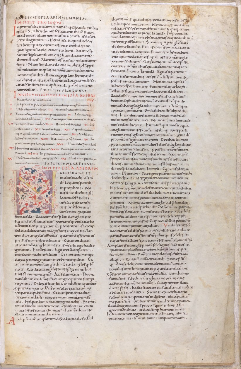 Página iluminada de la Biblia del siglo XI de Unknown artist