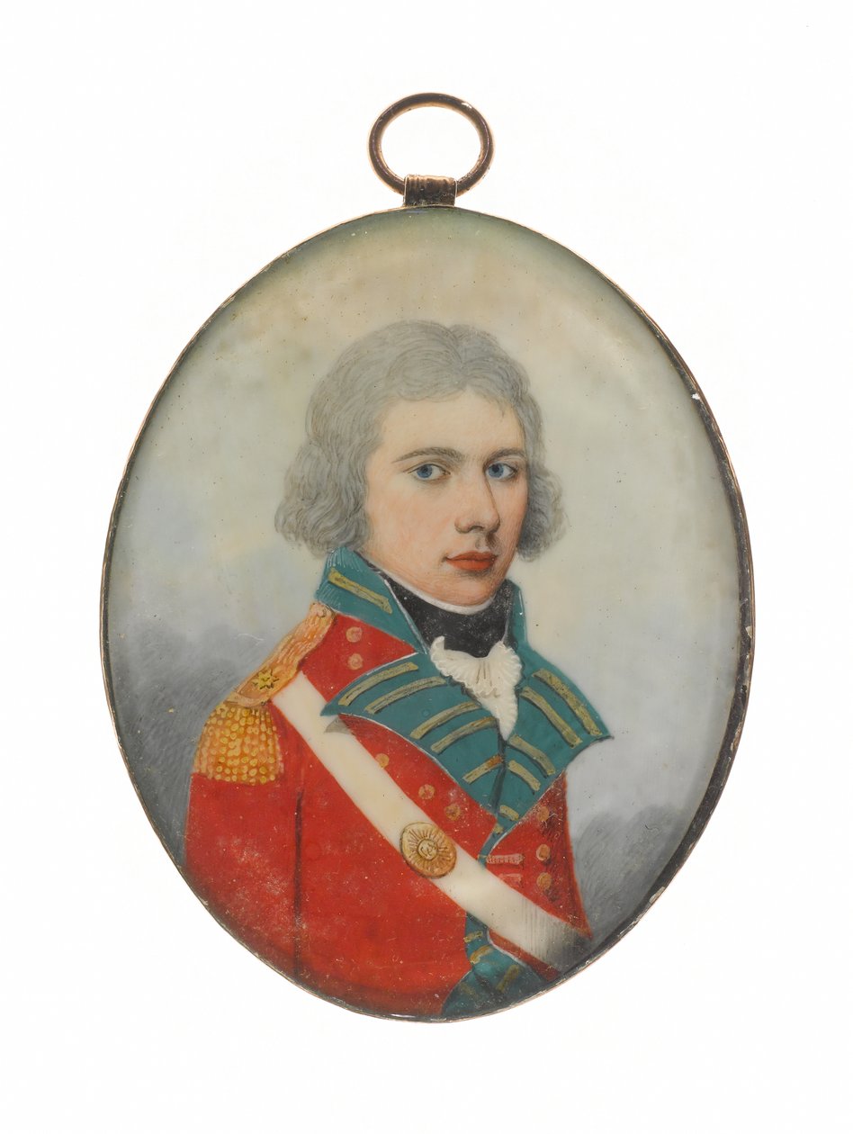 Un oficial del 36º Regimiento (Herefordshire), posiblemente Alférez William Tunstall de Unknown artist