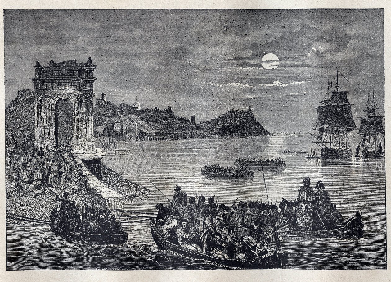 Ancona - Expedición de Ancona a Italia lanzada por Luis Felipe I en la noche del 22 al 23 de febrero de Unknown artist